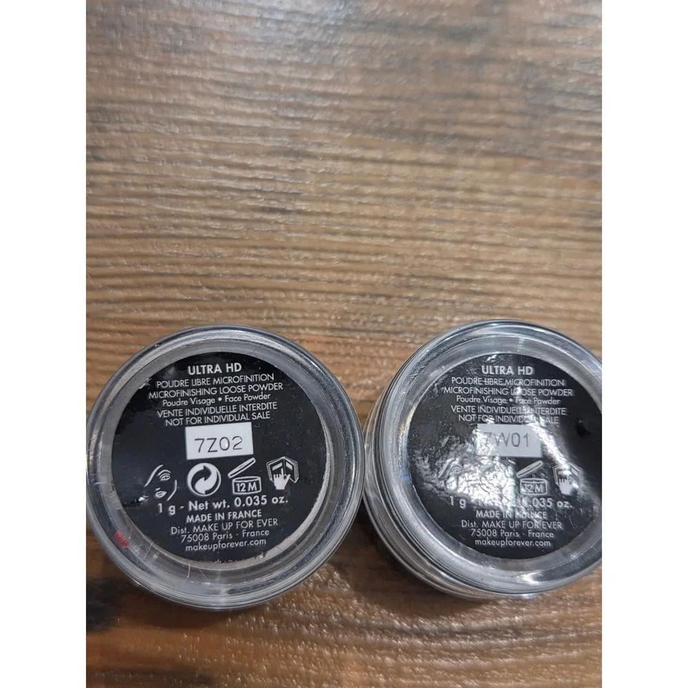 Make Up For Ever Ultra HD Microfinishing Loose Powder 2x 1g Travel Size Mini Set